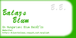 balazs blum business card